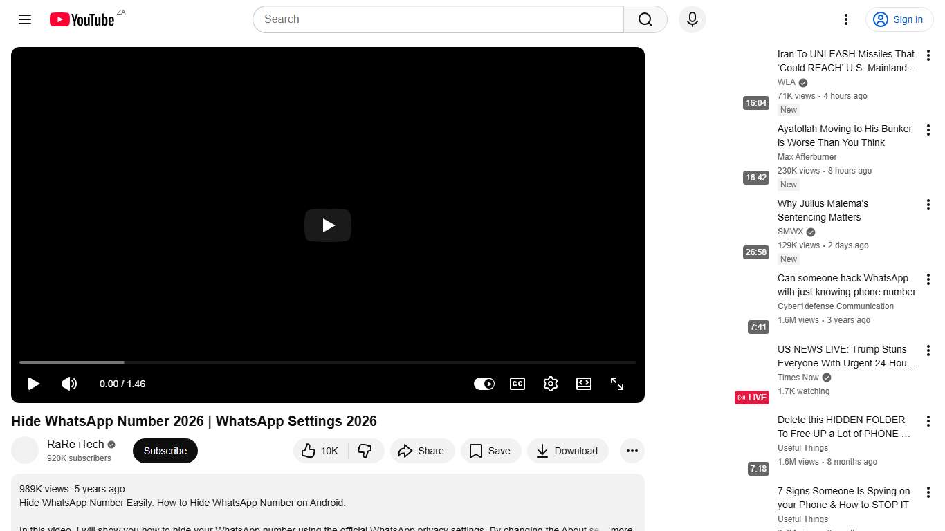 Hide WhatsApp Number 2026 WhatsApp Settings 2026 - YouTube